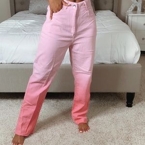 OMBRE PINK BOYFRIEND JEANS